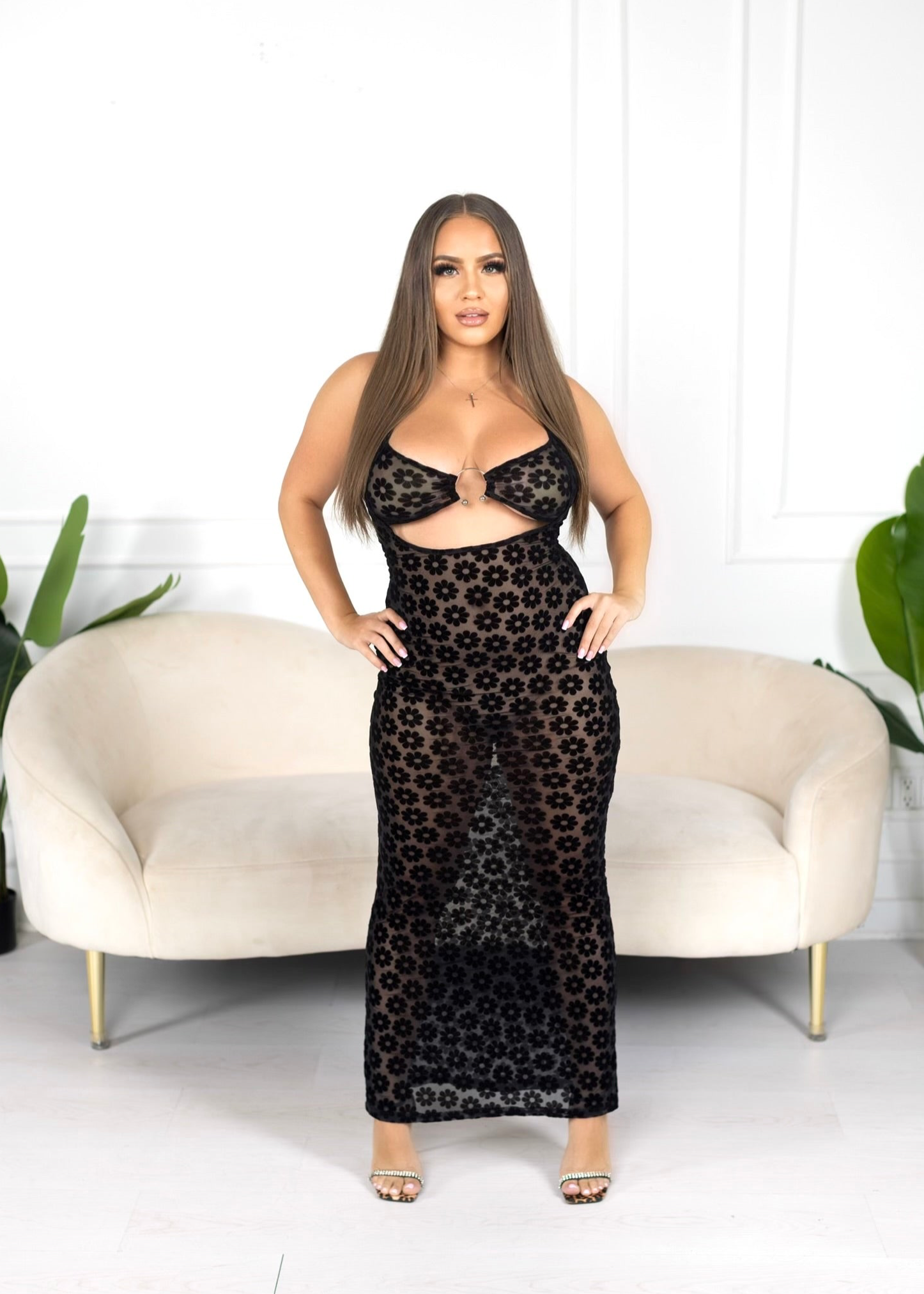 Black Sheer Lace Maxi Dress The Barbie Kloset Black Sheer Lace Maxi Dress The Barbie Kloset